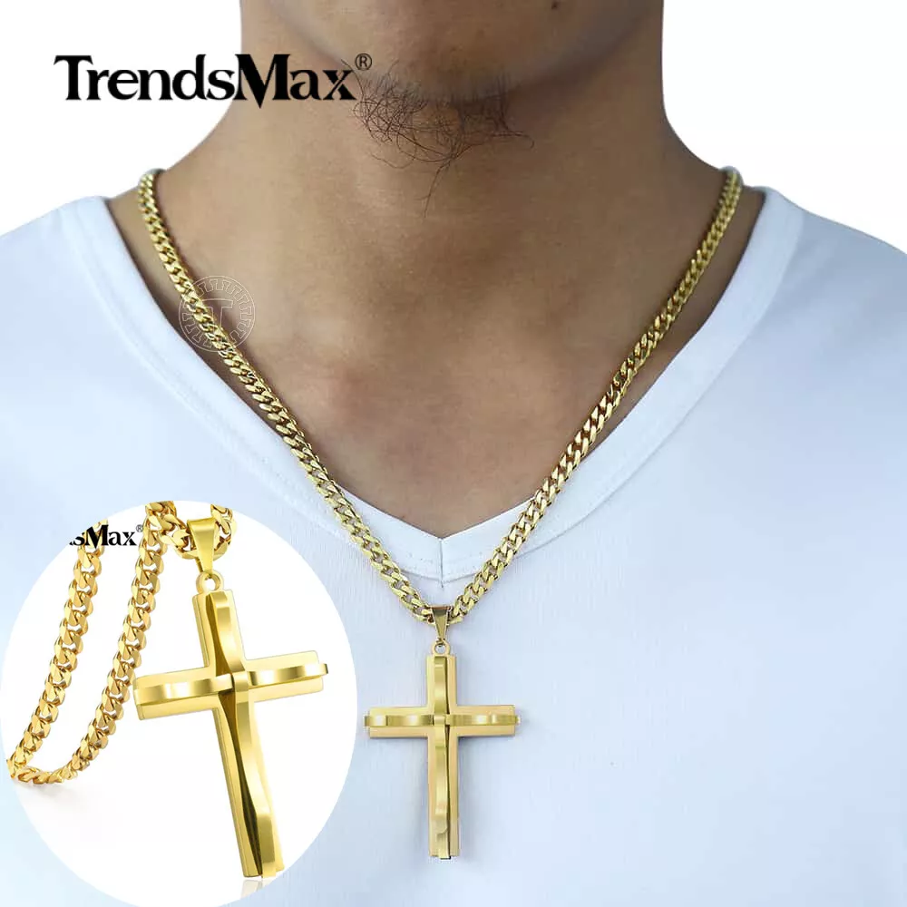 Men's Traditional Filigree Gold Plated Cross | Celtic Cross Online