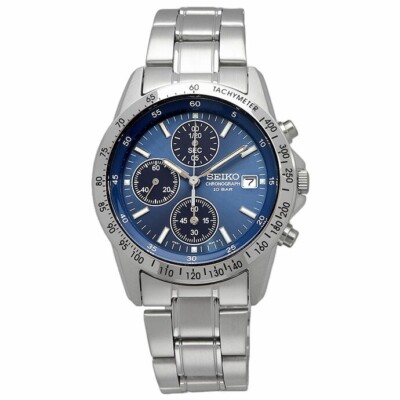 し*ん様 セイコー クロノグラフ 未使用 純正ブレス有り　SBTQ071 SEIKO SPIRIT SBTQ071 Chronograph Men's Watch Dial Color Blue