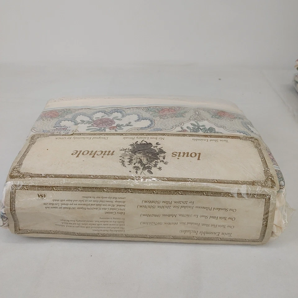 LOUIS NICHOLE UTICA DOBLE SÁBANA PLANA POMPADOUR Floral Cottage Shabby Chic Foto 4 de 4