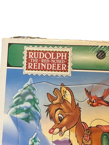Vintage Frame-Tray Puzzle Golden Books Santa’s Merry Ride, Rudolph Brand New - Picture 7 of 10