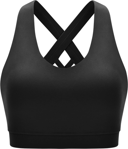 Sports Bra for Women, Criss-Cross Back Padded Strappy Sports Bras Medium Support - Picture 7 of 7