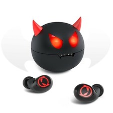 TWS bluetooth 5.0 Headset Wireless Touch Stereo Cute Little Devil Earbuds in-Ear
