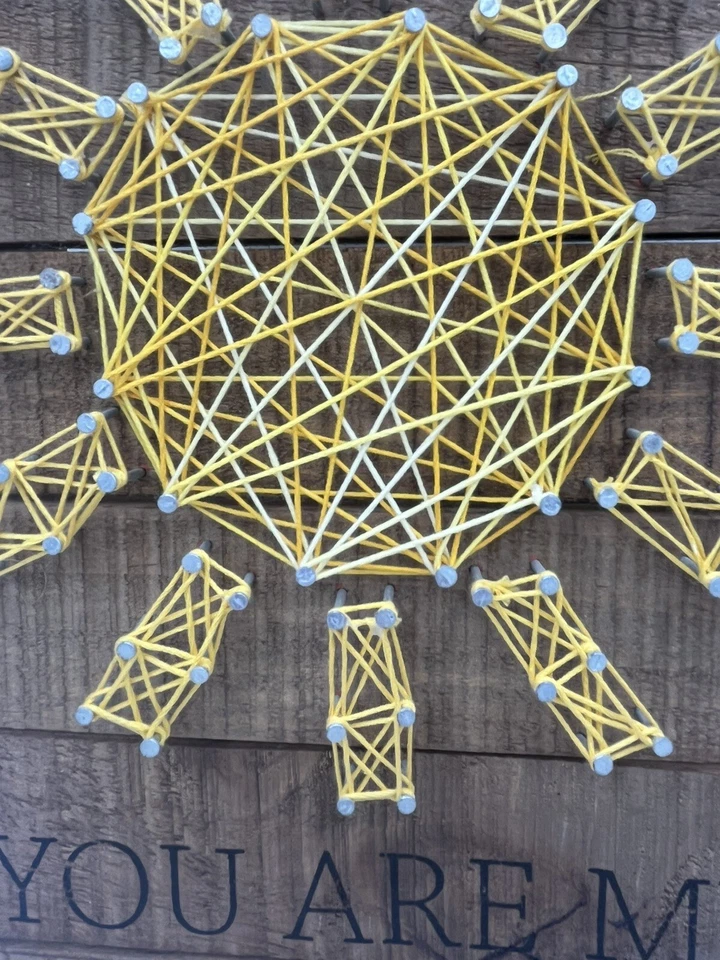 Primitives By Kathy String Art You Are My Sunshine Wall Art 8" x 12" x 2' - Image 3 of 4