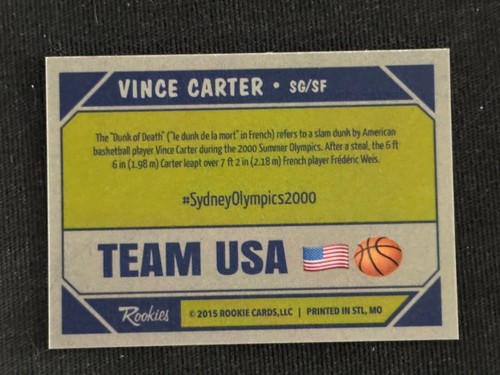 VINCE CARTER 2000 Team USA "The Dunk" Summer Olympics Basketball Card - Picture 2 of 3