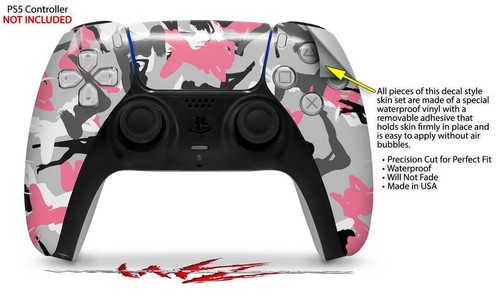 Skin Sony PS5 Controller Sexy Girl Silhouette Camo Pink - Picture 3 of 4