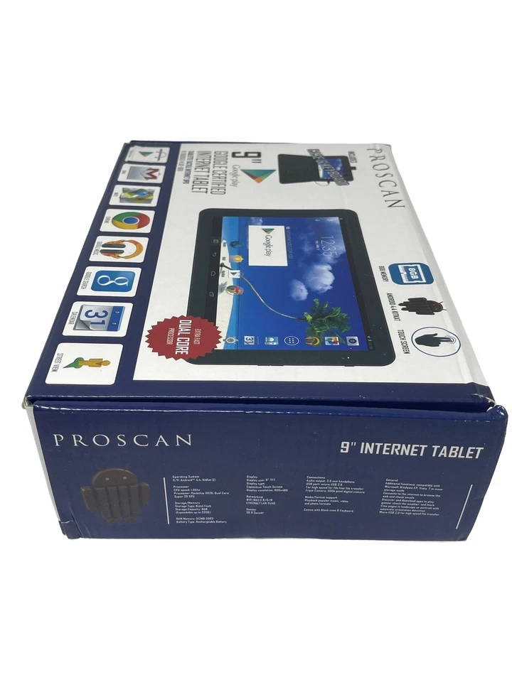 New Proscan 9" Google Certified Internet Tablet with Case Keyboard - Image 3 of 4
