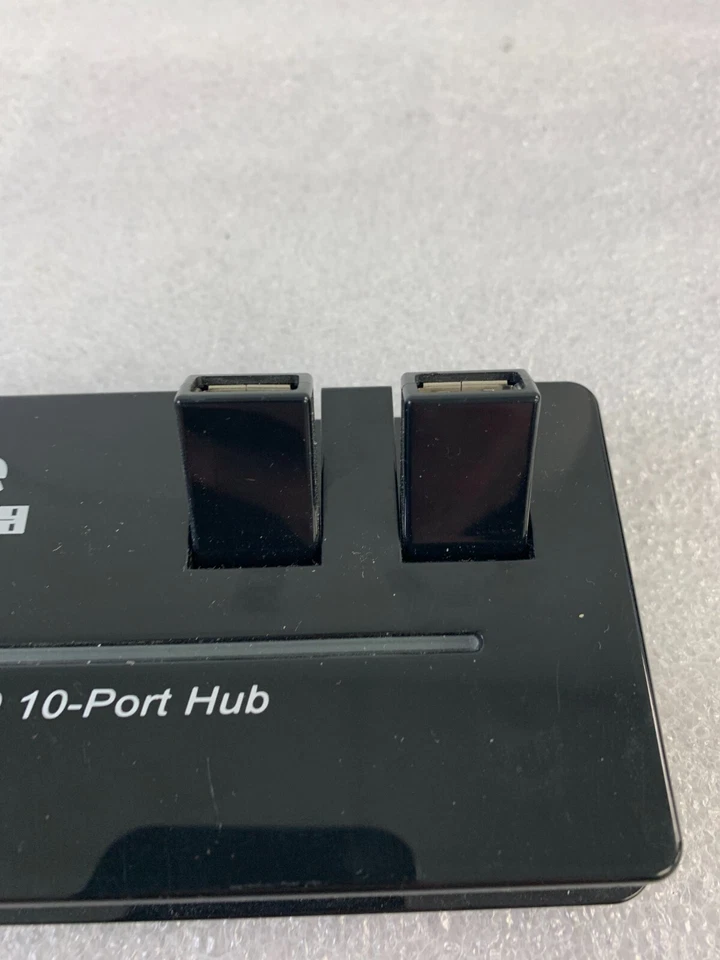 Plugable 2.0 10 Port USB Hub Black UNIT ONLY FREE SHIPPING - Image 3 of 4