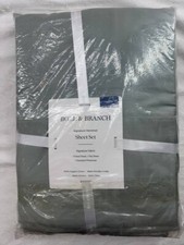 BOLL BRANCH Signature Hemmed 300 Thread Organic Cotton Sheet Set Sage TWIN XL
