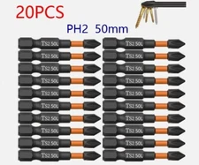 20PCS PH2 Impact Duty Driver Bit Set Magnetic Phillips Screw Driver Bits 50mm