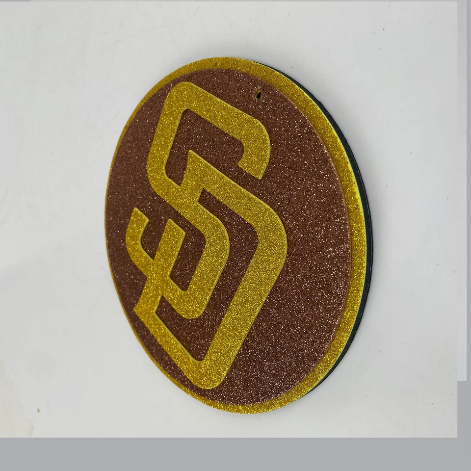 New MLB SAN DIEGO PADRES SILVER Bling Glitter Fan Chain Necklace Foam MadeinUS - Image 2 of 3