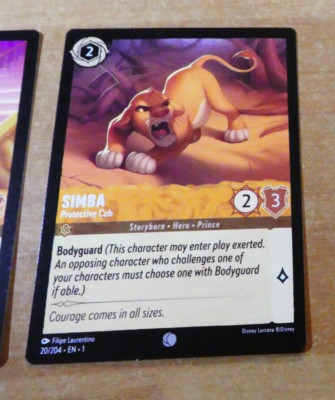 LORCANA TRADING CARD GAME DISNEY ENGLISH CHAPTER 1 KARTE SIMBA 20/204 EN NM