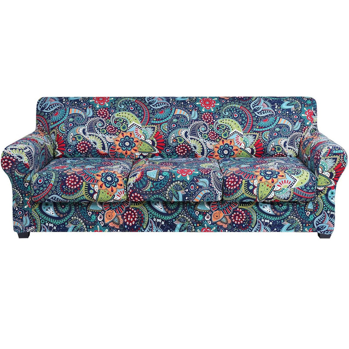 Printed elastic armchair cover, individual sofa cushion cover