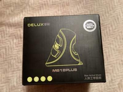 DeLUX Ergonomic Mouse, Wired Large RGB Vertical Mouse with 6 Buttons, 4000DPI,R