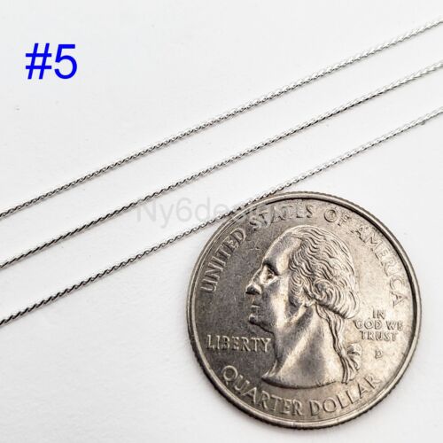 Pequeña cadena de cable de plata esterlina 925 hágalo usted mismo suministro para hacer joyas vendido a pie - Imagen 9 de 20