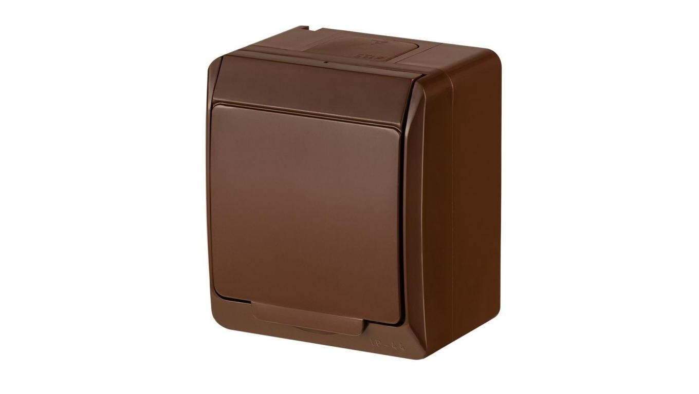 Hermes Single hermetic socket w / u 16A IP44 brown GNT 0321-06 /T2UK