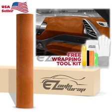 Velvet Brown Suede Textured Auto Car Vinyl Wrap Sticker Decal Sheet Film