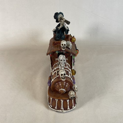 De colección Raro Pueblo Co Halloween Fibra Óptica Iluminado Tren Embrujado Esqueleto - Imagen 8 de 17