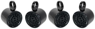(4) MB QUART NF1-116B 6.5'' 80 Watt Marine Wakeboard Tower Speakers For Boat