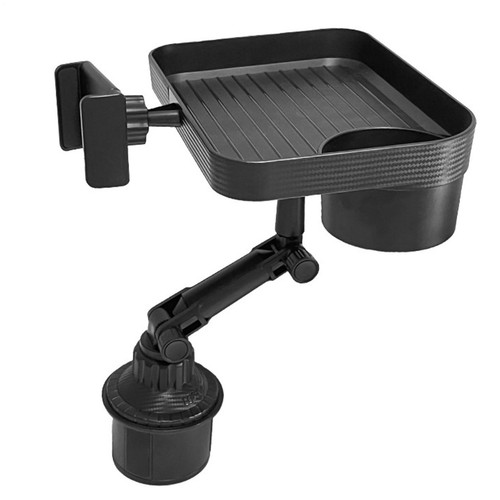 Car Cup Holder Tray Table for Eating with Cell Phone Slot Coffee Stand Food Tray