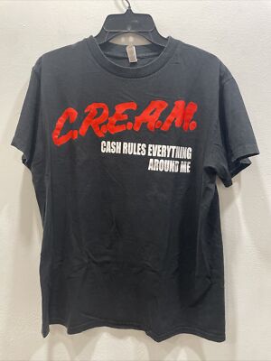 Wu-Tang Clan CREAM Dare Shirt Men's Medium Cash Rules