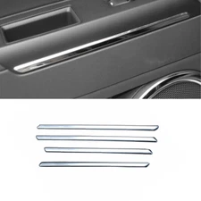 Inner Door Panel Strip Cover Trim For Jeep Patriot Compass 2011-16 Chrome Silver