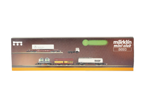 Märklín Mini-Club 8693 Regional 4 Wagen Zugset mit LKW & Anhänger Z Märklin | Zustand: Used