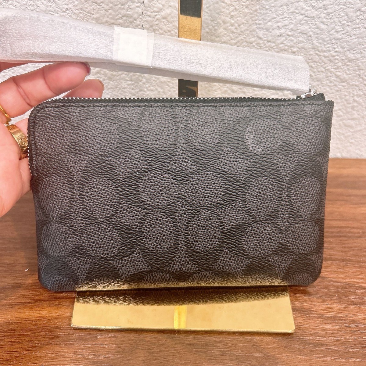 NWT Coach Corner Zip Wristlet With Halloween Graphic 🎃💀! CW466