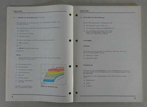 Manual de Taller Técnicas El Decklackierung para Ford Fiesta, Escort Etc '1992 - Imagen 5 de 7