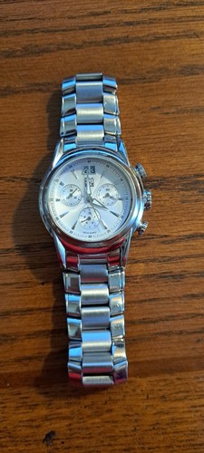 Movado Esq Swiss Chronograph Stainless Steel-Missing Back For Parts - Picture 3 of 4