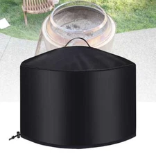 Waterproof BBQ Grill Cover Round Fire Pit Barbecue Protector Home Patio Garden