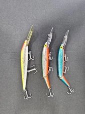 Rebel Vintage Spoonbill 3-Pak  Jointed: Chrome Blue, Chrome Green. Reg: Clown