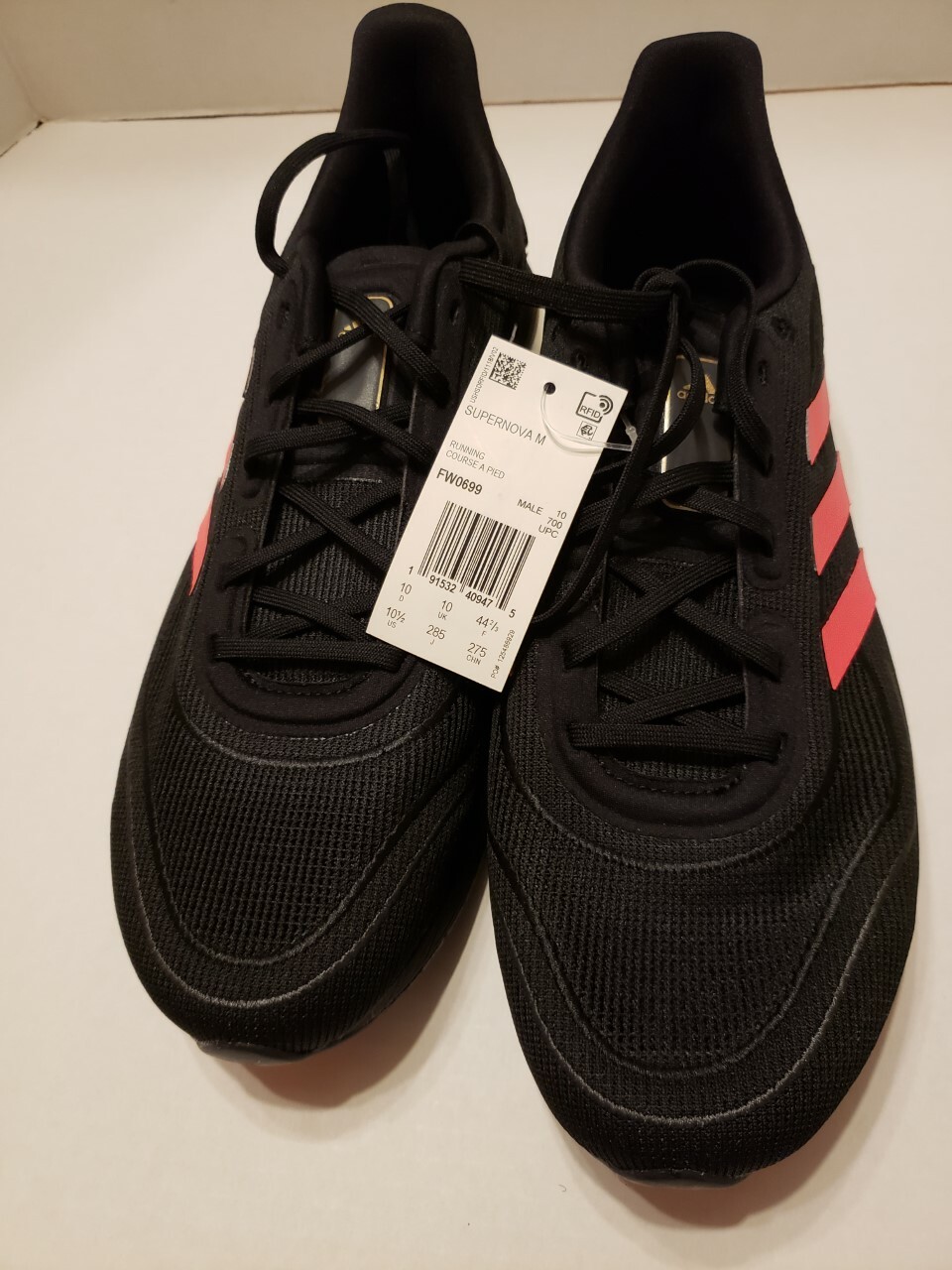 Size 10.5 - adidas Supernova Black Signal Pink for sale online | eBay