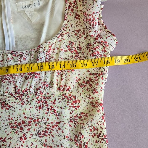 Vintage Rampage Floral Maxi Dress Womens 10-11 Y2K Milkmaid Cottagecore Feminine - Picture 9 of 13