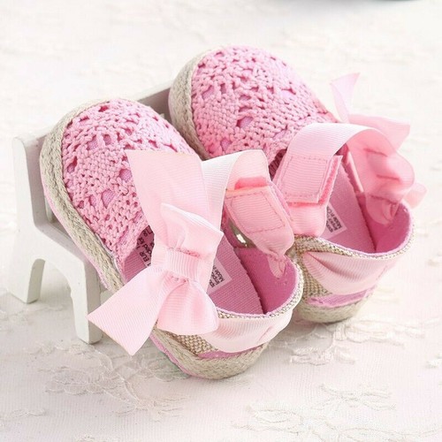 Baby Infant Soft Sole Crib Toddler Newborn Shoes 0-18 M Anti-slip Kids Girls - Picture 3 of 11