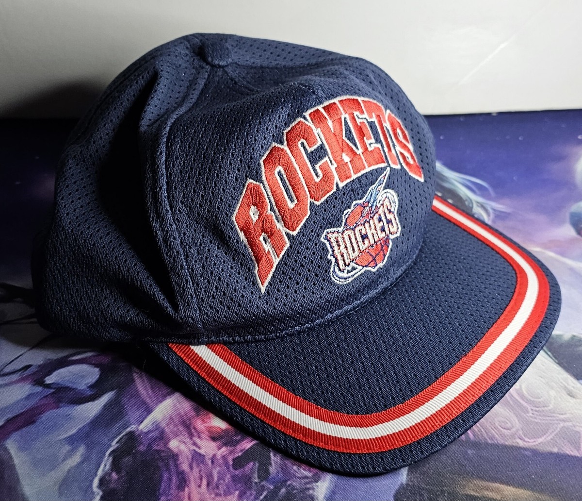 Vintage 90s Drew Pearson Houston Rockets NBA Basketball Snapback Hat Cap  Adjusta