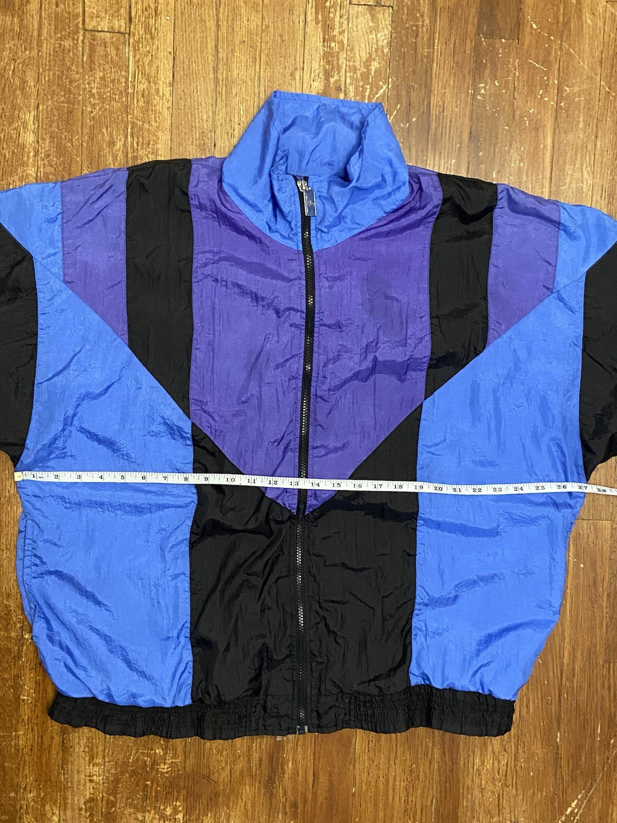 VTG 90s Full Zip Multicolor Patterned Windbreaker… - image 9