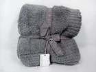 Barefoot Dreams CozyChic Throw Blanket Graphite/White