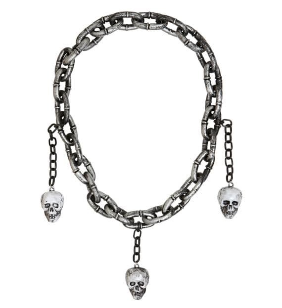 Halloween Chain Necklace With Skulls