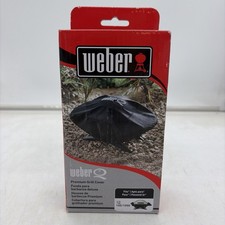 Weber 7110 Grill Cover Black For Q100 Q1000 Grills Water Resistant New Weber 7110 Grill Cover Black For Q100 Q1000 Grills Water Resistant New