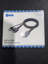 PS2 to HDMI Video Converter Adapter 4:3- 16:9 Sealed Brand New In Box