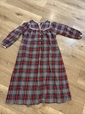 Lanz Of Salzburg Grey Plaid, Size Extra Large, Flannel Nightgown