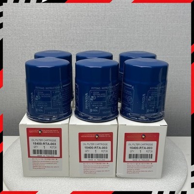 6x for Honda Oil Filters MADE IN JAPAN 15400-RTA-003 JDM USA OEM