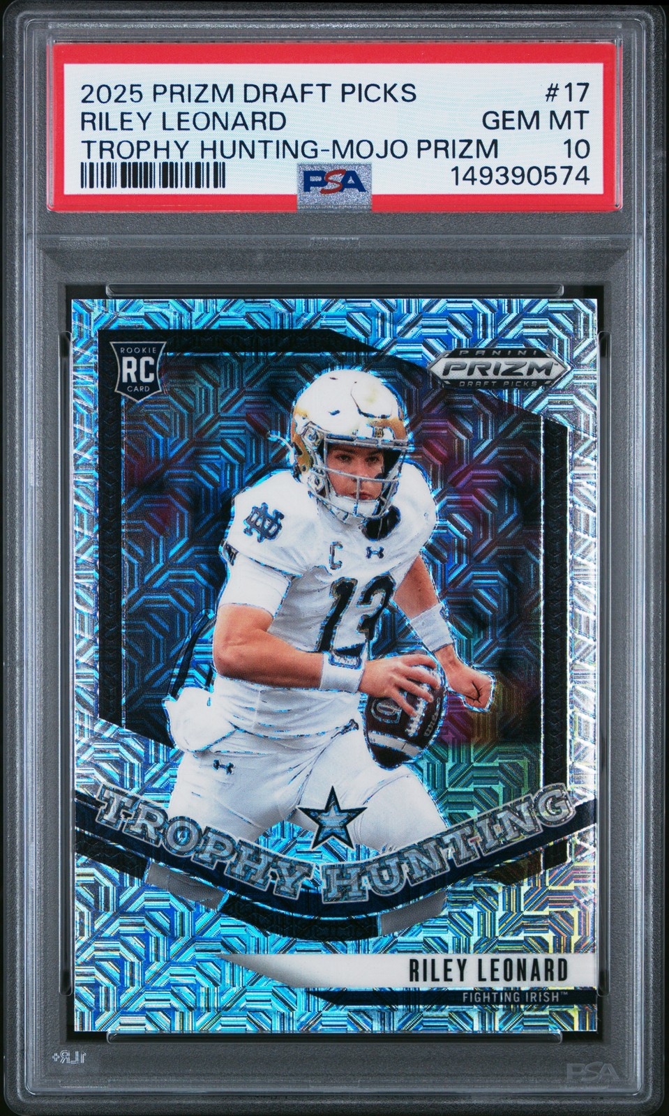 Riley Leonard Panini Prizm Draft Picks Trophy Hunting #17 Base
