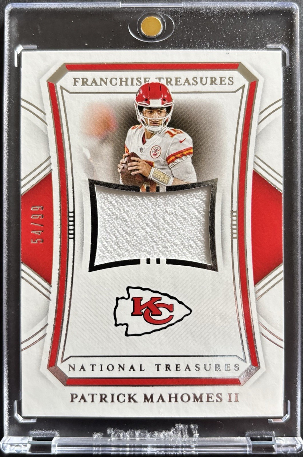 2020 National Treasures Patrick Mahomes Franchise Treasures Patch /99 #FT-PM