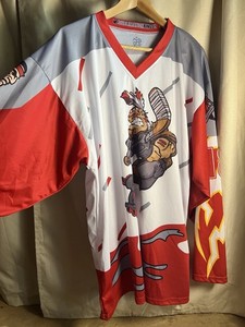 Custom Red&white Hockey Jersey – Unique Team Style – Adult Large