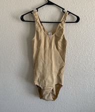 Women s Beige Shapewear Bodysuit M/L Regular Firm Body Compression Wireless