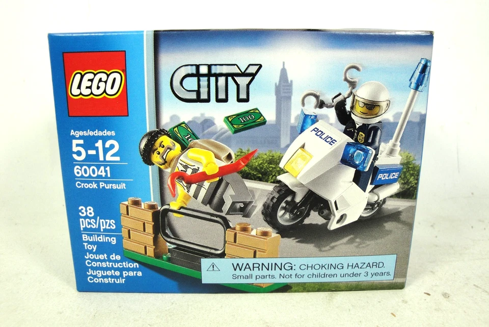 Nuevo sellado Lego City 60041 Police Crook Pursuit y 60000 Fire Motorcycle retirado Foto 2 de 4