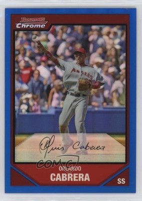 2007 Bowman Chrome Blue Refractor /150 Orlando Cabrera #89 0q3