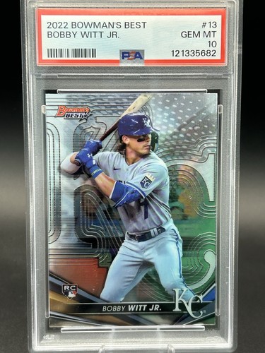 2022 Bowman's Best Bobby Witt Jr. RC Rookie #13 Royals PSA 10 GEM MINT B910