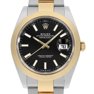 ROLEX Datejust 41 126303 black Bar 3 rows oyster breath Random Number second...